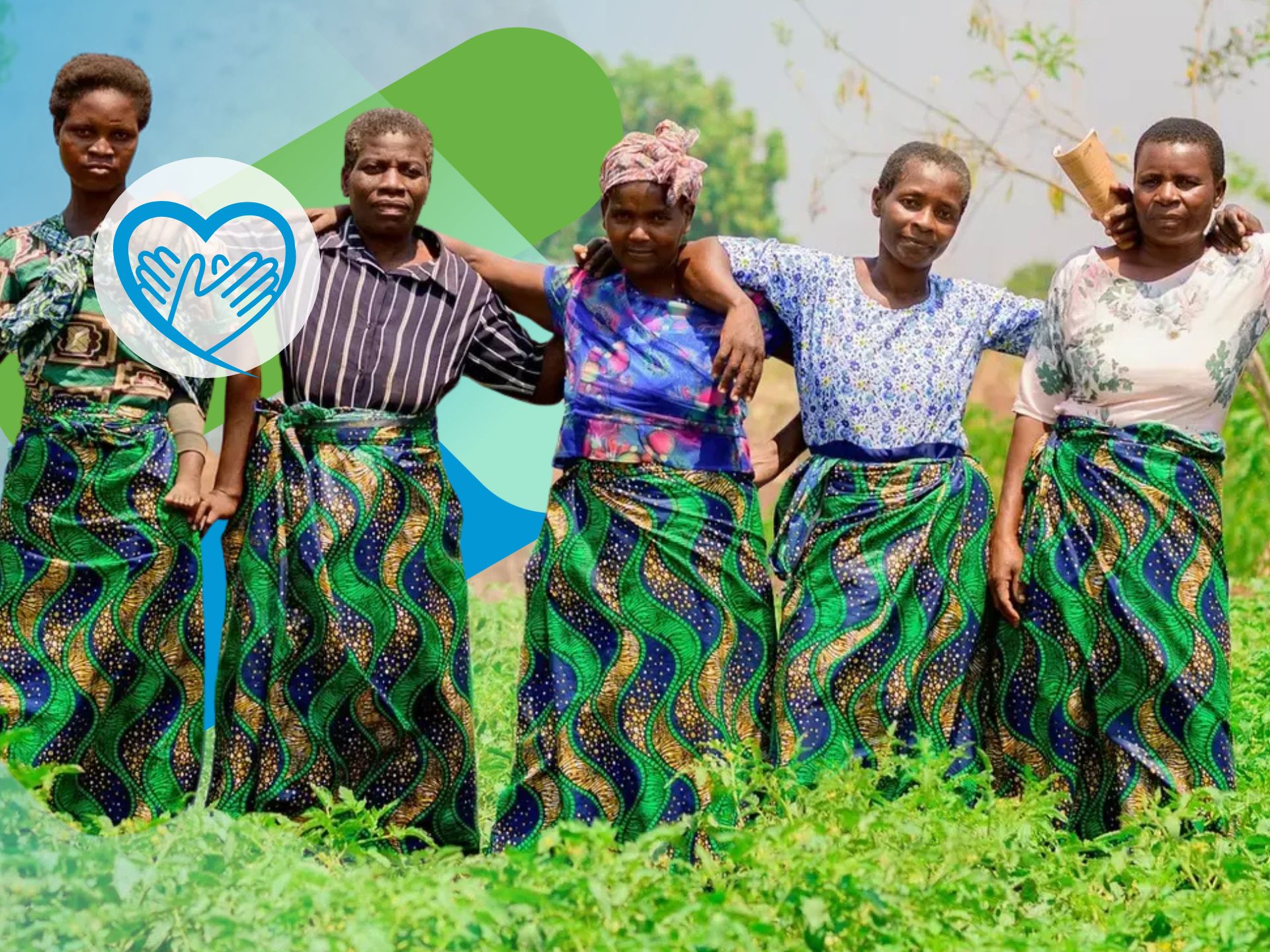 Frauen des Maliya-Bewässerungssystems stehen in einem Tomatenfeld im ländlichen Blantyre, Malawi (2024). Nach der Zerstörung durch Zyklon Freddy 2023 setzen sie sich für klimaresiliente Landwirtschaft ein.