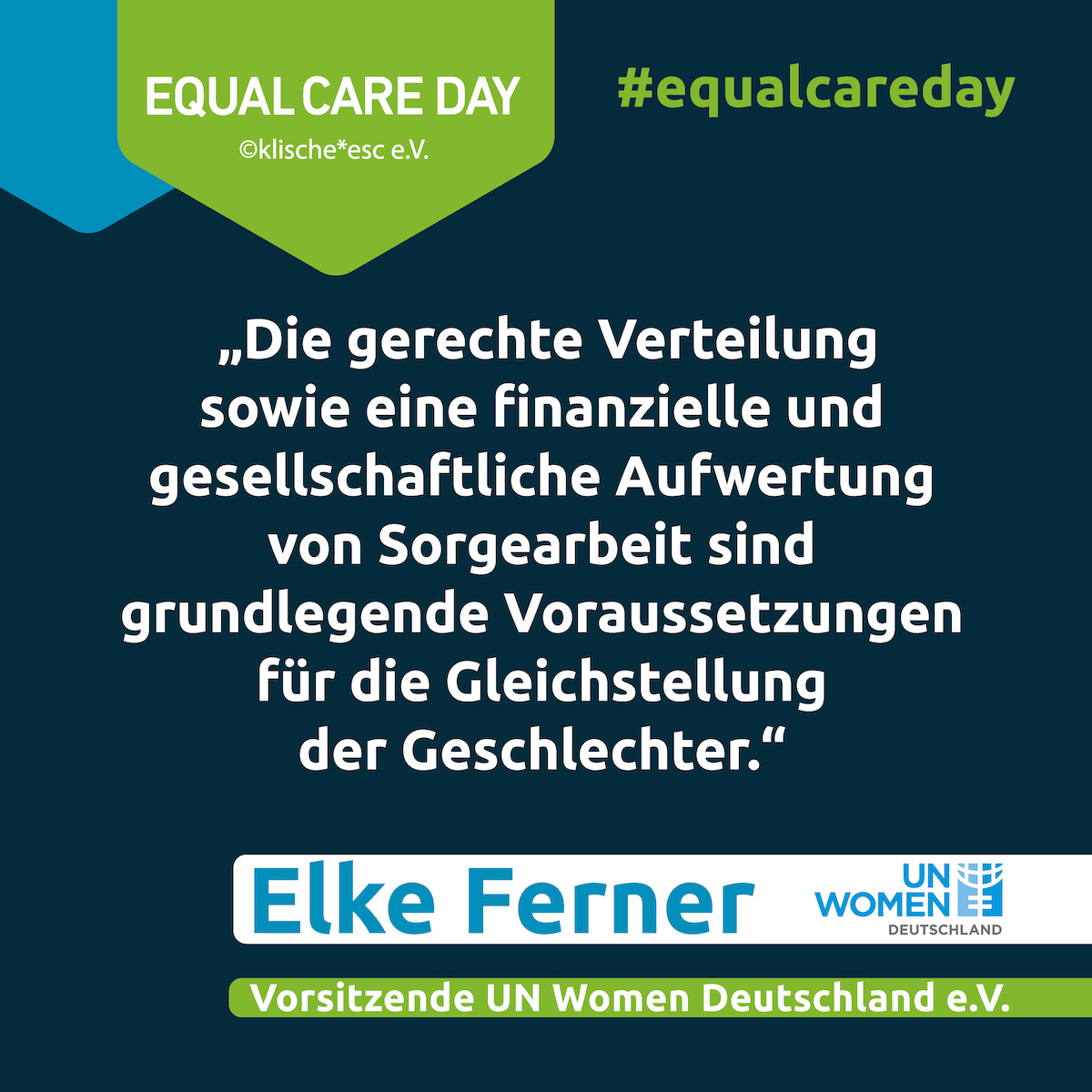 Zitat von Elke Ferner zum Equal Care Day 2023