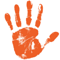 Orange Stopp-Hand - Logo von Orange The World