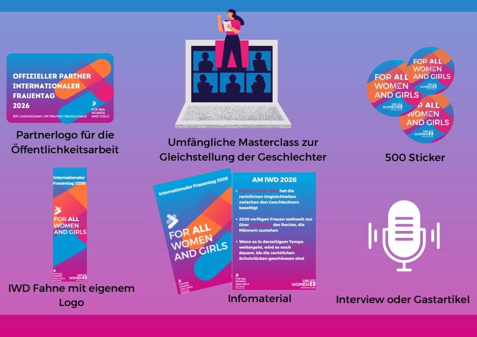 Bild mit Unternehmenspaket zum Internationalen Frauentag - UN Women Deutschland