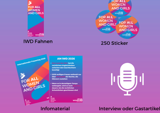 Bild mit Unternehmenspaket zum Internationalen Frauentag - UN Women Deutschland