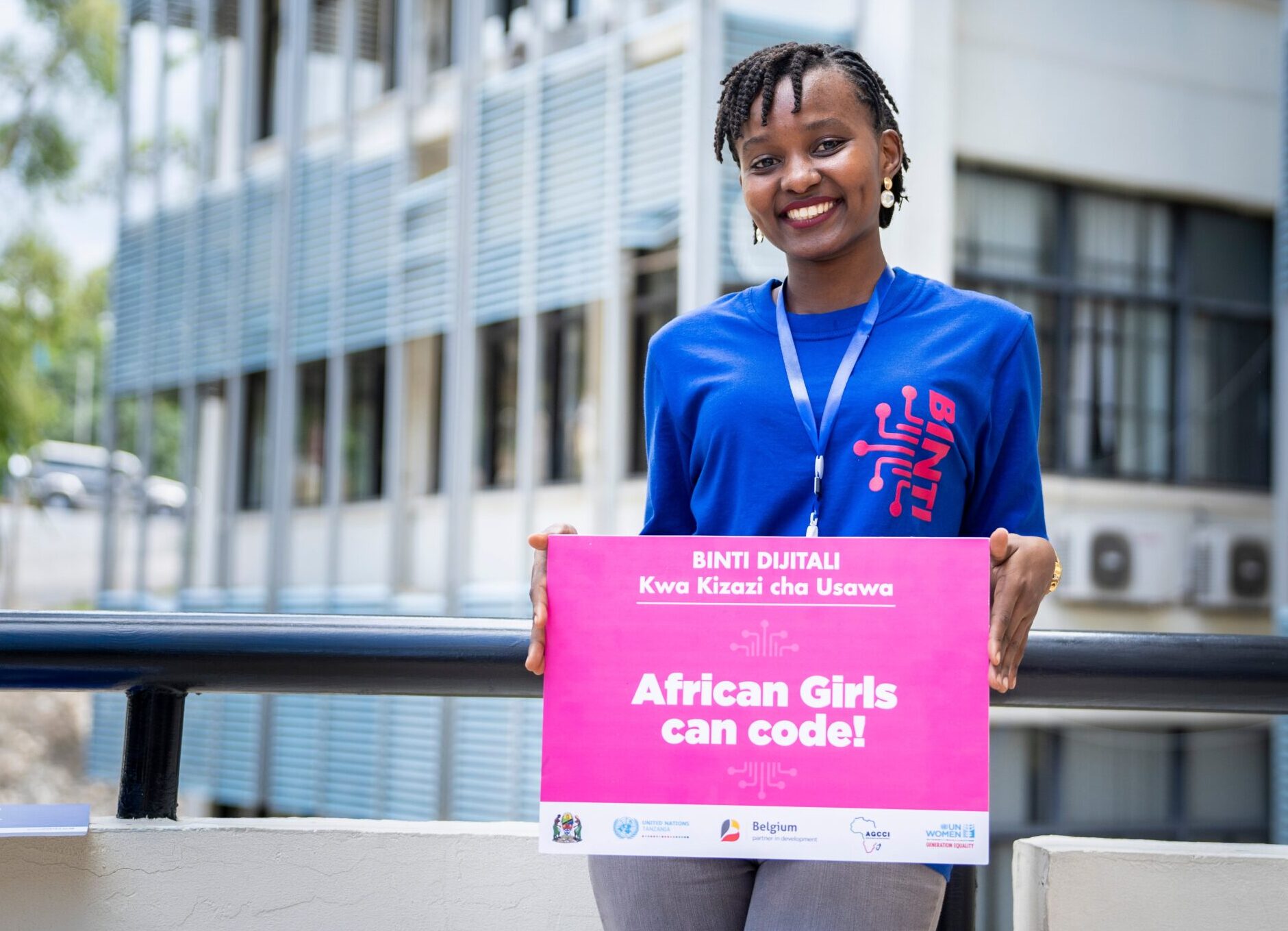Teilnehmerin am African Girls Can Code Initiative - Coding Camp