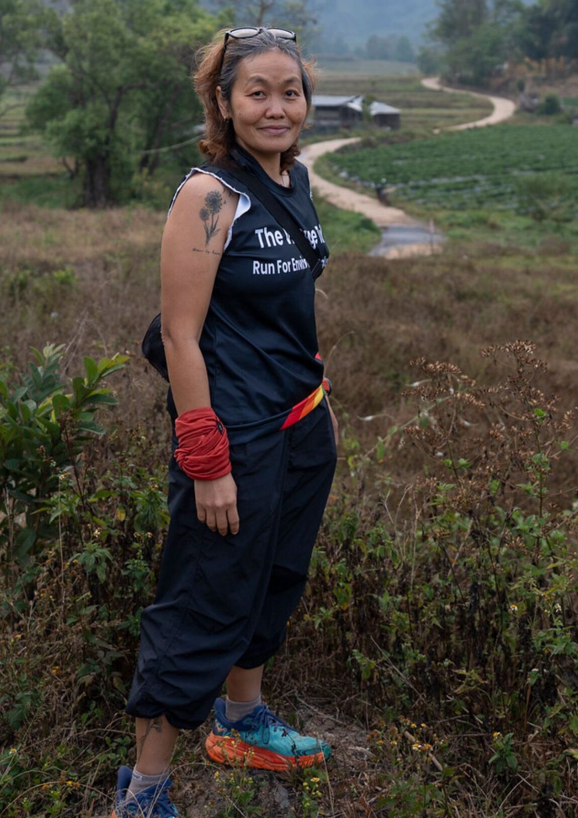 Matcha Phorn-in beim „Run for Environmental Justice“ am 8. März 2025 in der Provinz Chiang Mai, Thailand