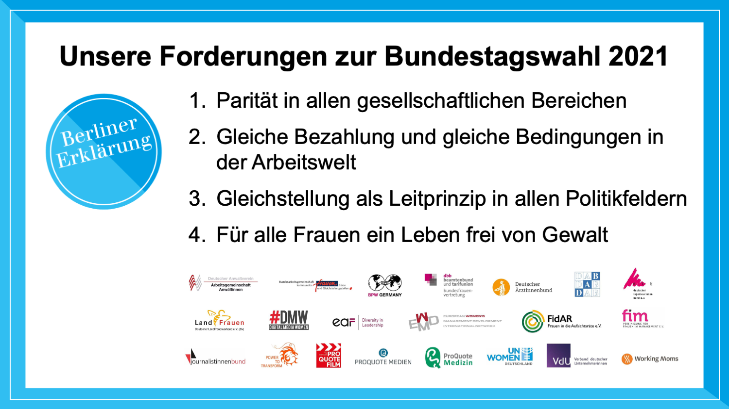 Unsere Forderungen zur Bundestagswahl 2021