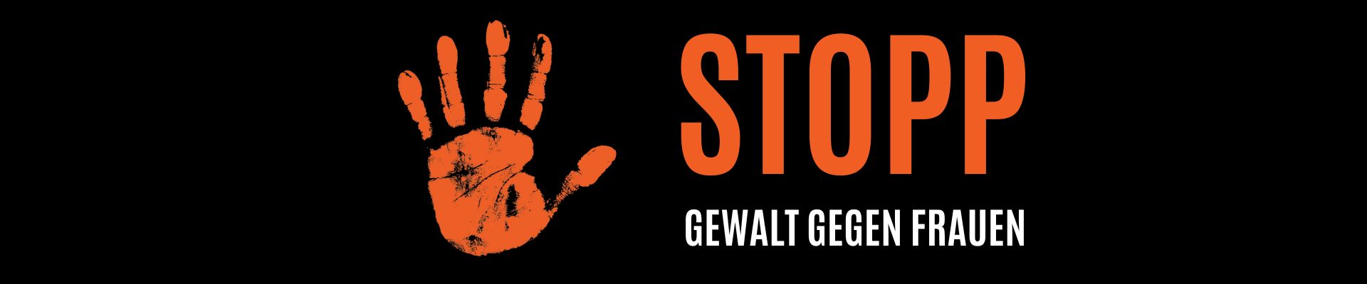 Stopp Gewalt gegen Frauen - Orange The World Banner